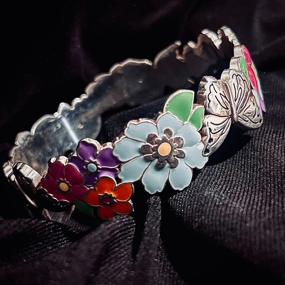 Brighton Muti-Color Enamel Butterflies and Flower Bangle